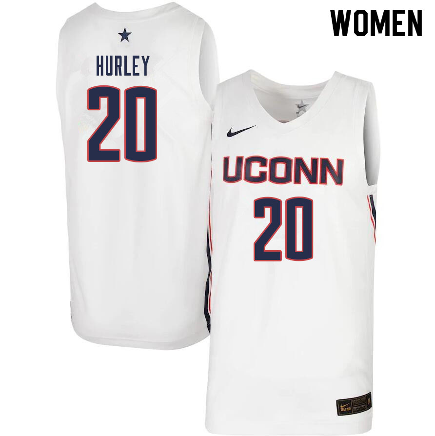 Women #20 Andrew Hurley Uconn Huskies College Basketball Jerseys Sale-White - Click Image to Close